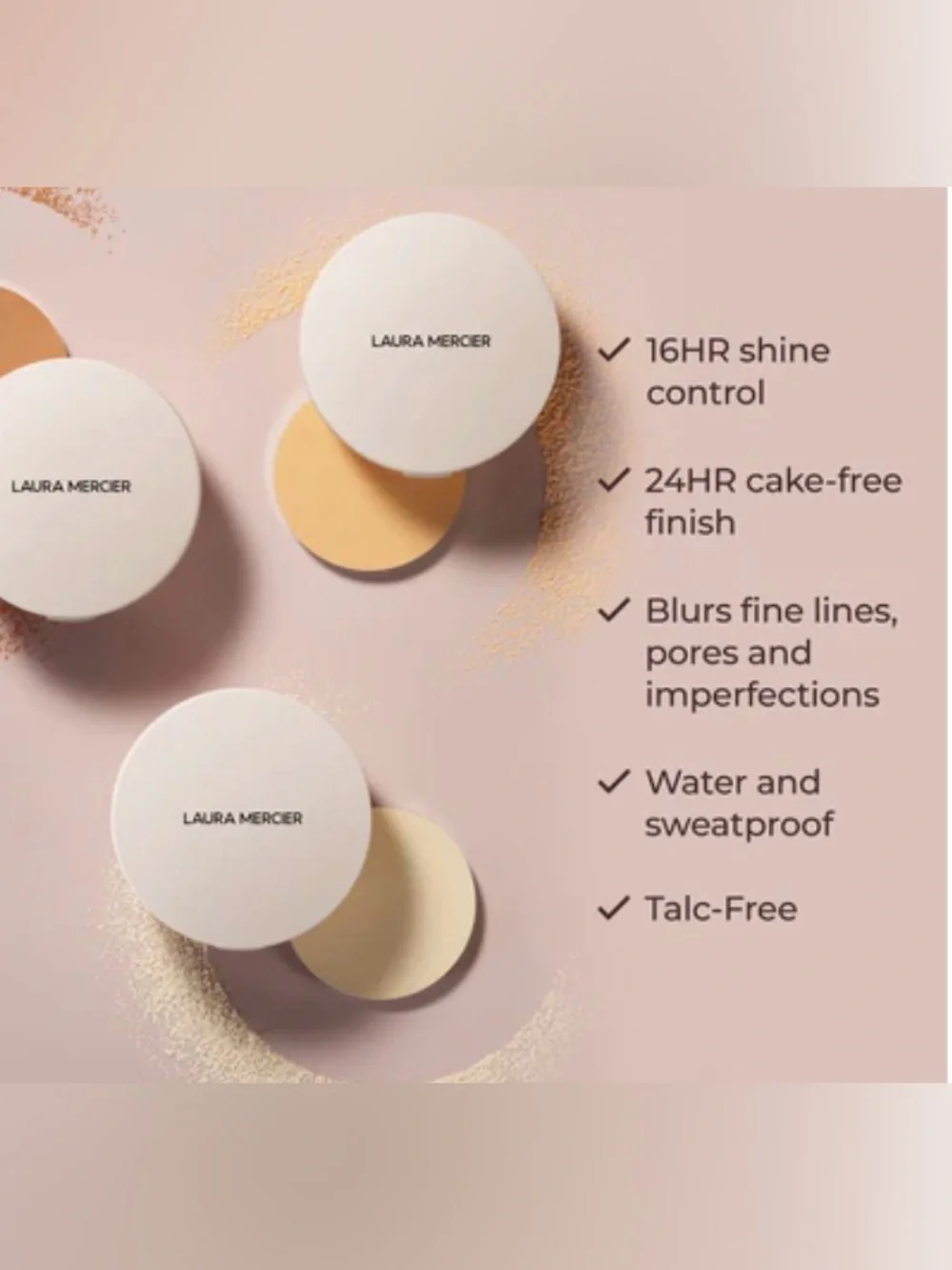 NEW- Laura Mercier - Translucent Pressed Setting Powder - Translucent Honey